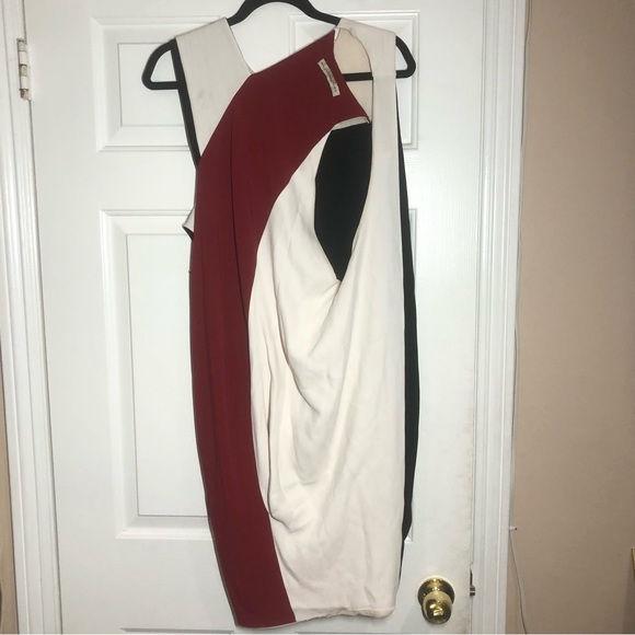 Balenciaga Paris 2011 Runway Colorblock Drape Midi Dress - Picture 9 of 14